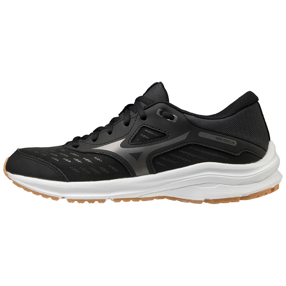 Zapatillas Running Mizuno Wave Rider 24 Mujer Negras/Gris Outlet RVGE-31065